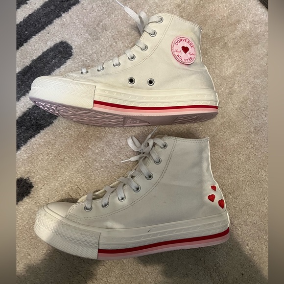 Chuck Taylor All Star Lift High Top Sneaker Hearts size 5 - Picture 4 of 12